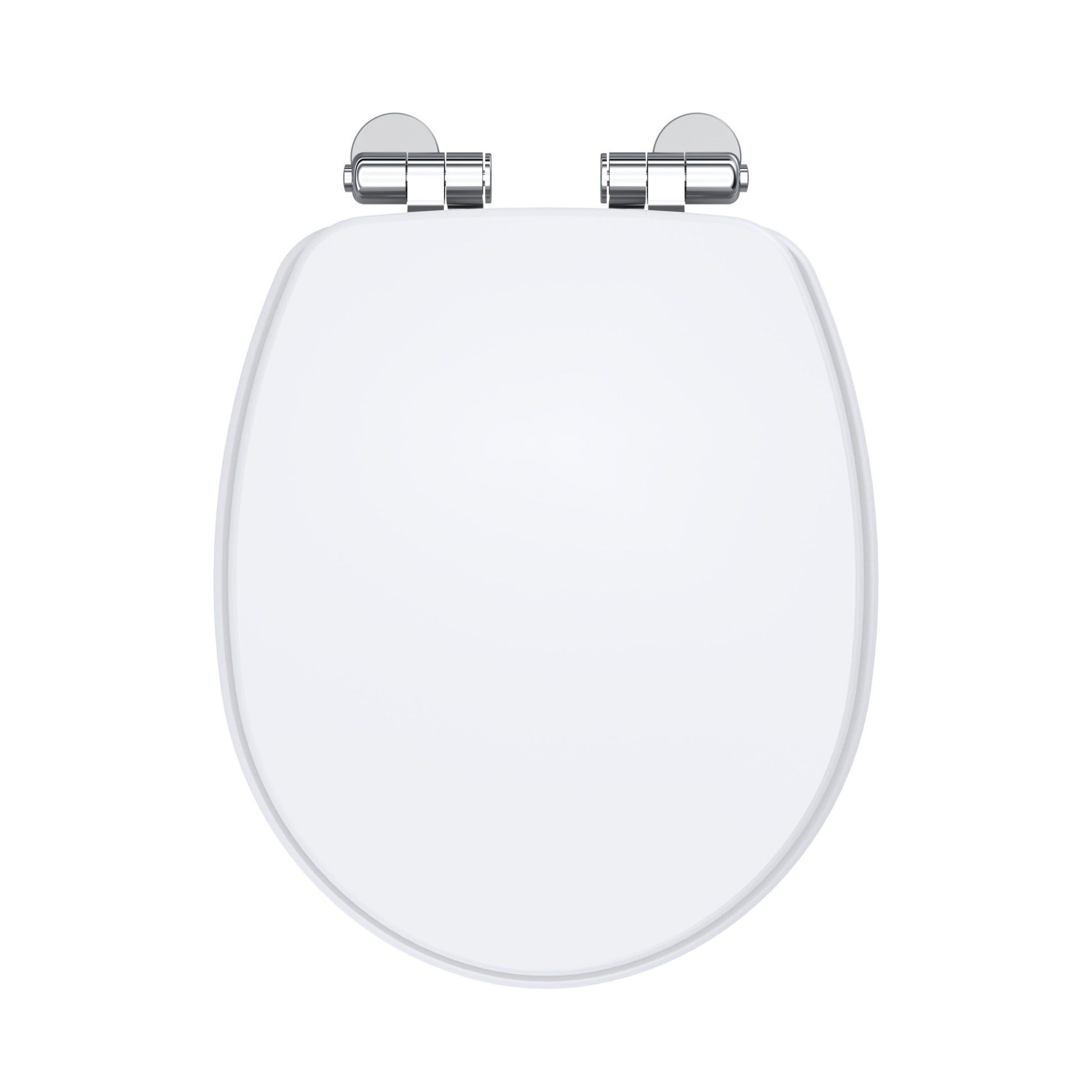 Nui Legend Soft Close Wooden Toilet Seat Traditional Gloss White MDF Paint 58x371x455mm - JJ Building Materials