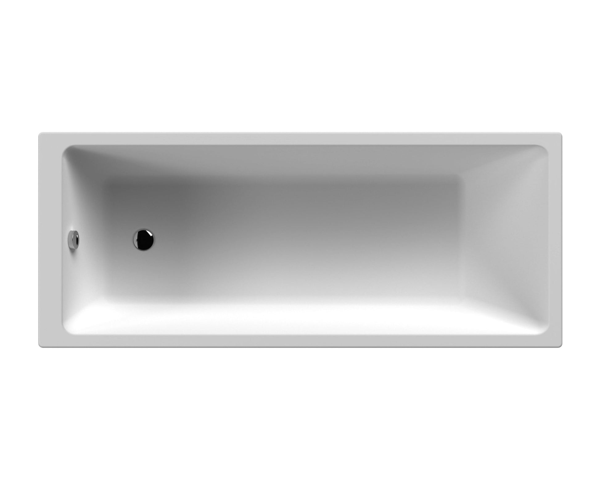 Nui Linton Thin Edge Single Ended Bath 1700 X 700mm Contemporary White Acrylic - JJ Building Materials