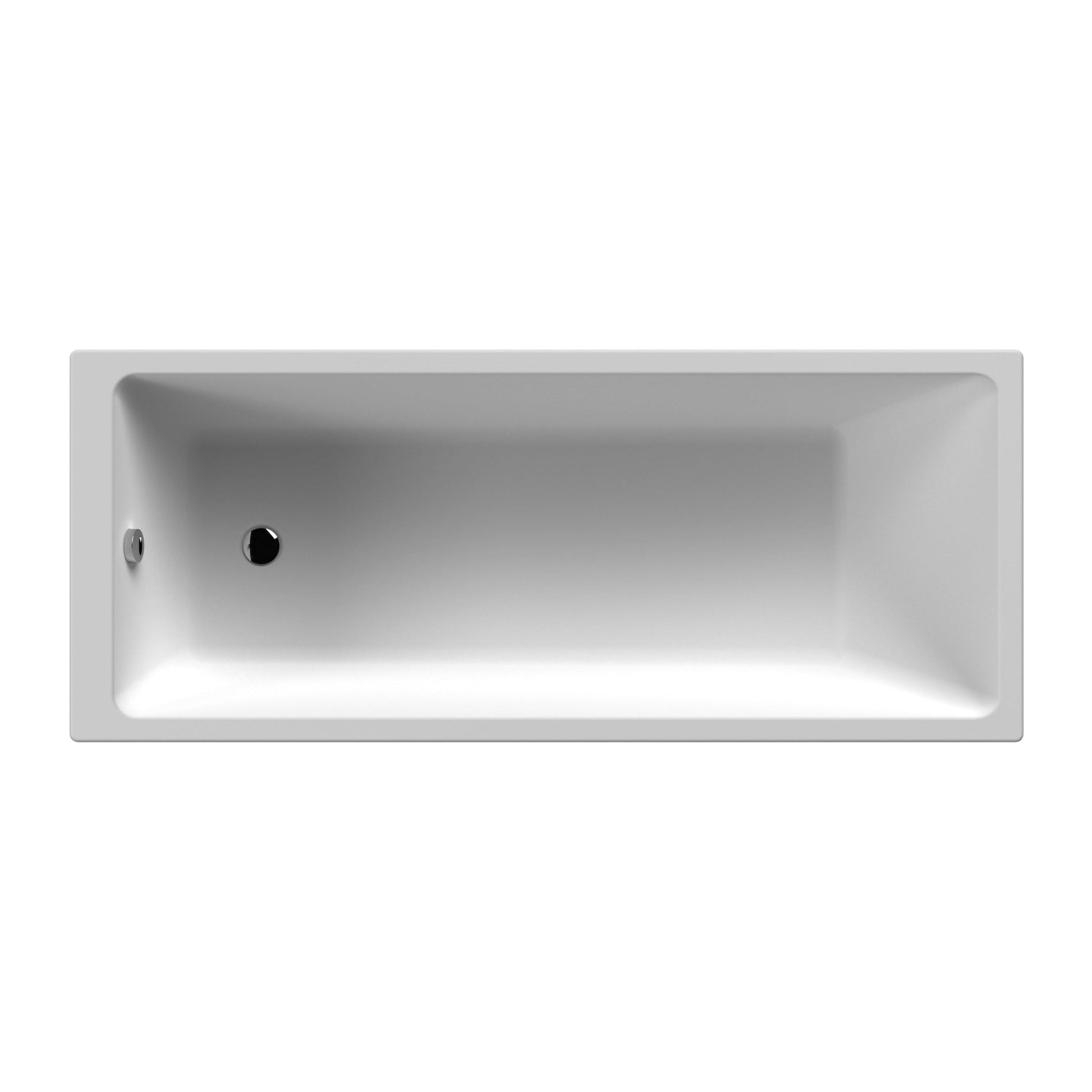 Nui Linton Thin Edge Single Ended Bath 1800 X 800mm Contemporary White Acrylic - JJ Building Materials