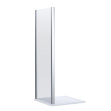 Nui Lucie 1000mm Side Panel - Chrome Contemporary Aluminium,glass 1900x990x31mm - JJ Building Materials