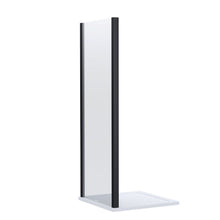 Nui Lucie 1000mm Side Panel - Matt Black Contemporary Aluminium,glass 1900x990x31mm - JJ Building Materials