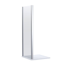 Nui Lucie 900mm Side Panel - Chrome Contemporary Aluminium,glass 1900x890x31mm - JJ Building Materials