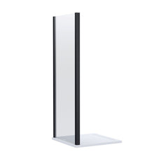 Nui Lucie 900mm Side Panel - Matt Black Contemporary Aluminium,glass 1900x890x31mm - JJ Building Materials