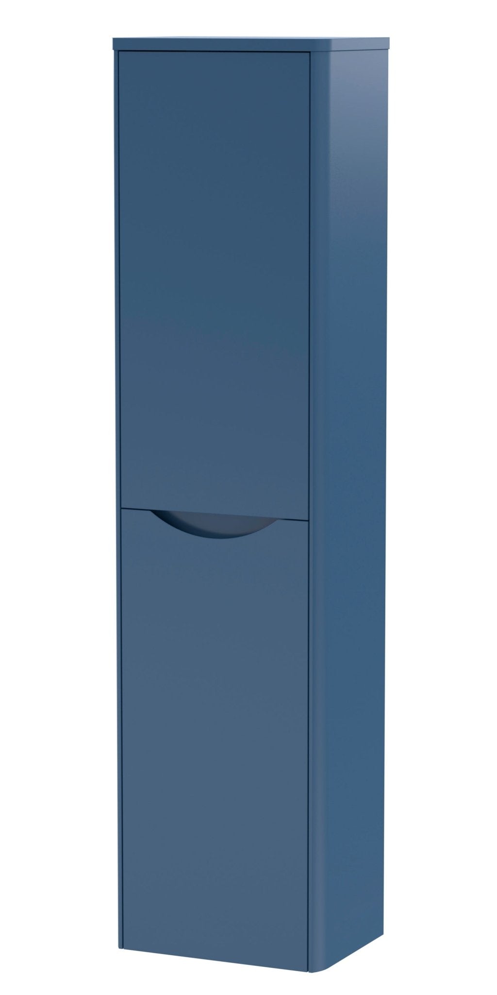 Nui Lunar 350mm Tall Unit Contemporary Satin Blue MFC Painted Matt 1392x356x253mm - JJ Building Materials
