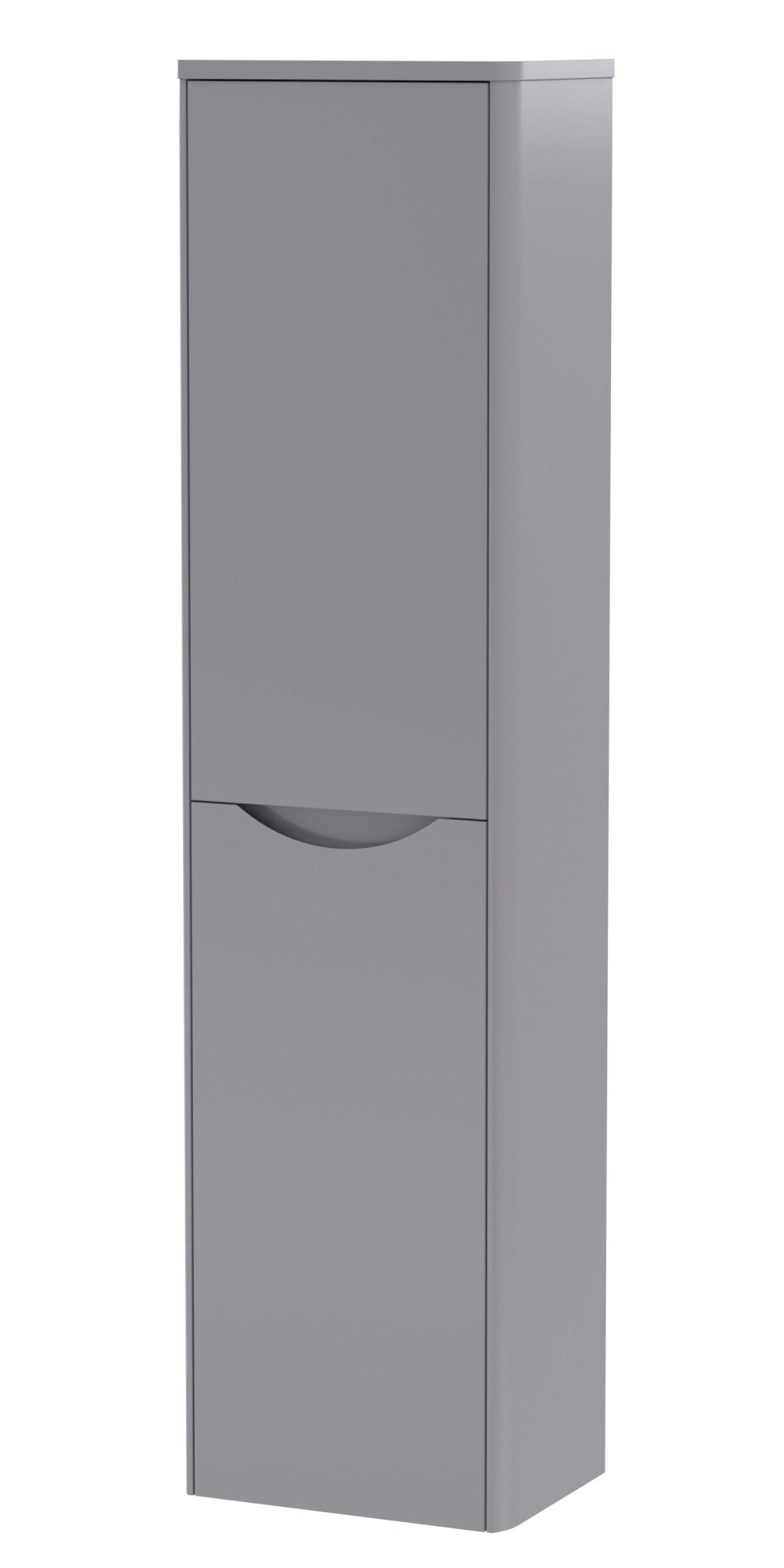 Nui Lunar 350mm Tall Unit Contemporary Satin Grey MFC Painted Matt 1392x356x253mm - JJ Building Materials