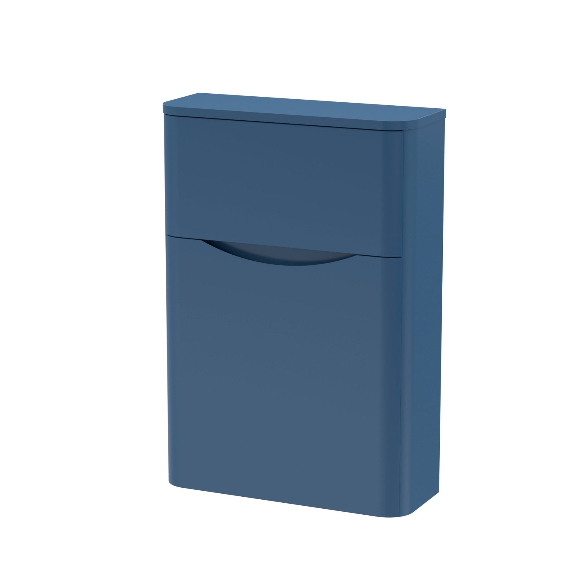 Nui Lunar 550mm Wc Unit Contemporary Satin Blue MFC Painted Matt 800x550x205mm - JJ Building Materials