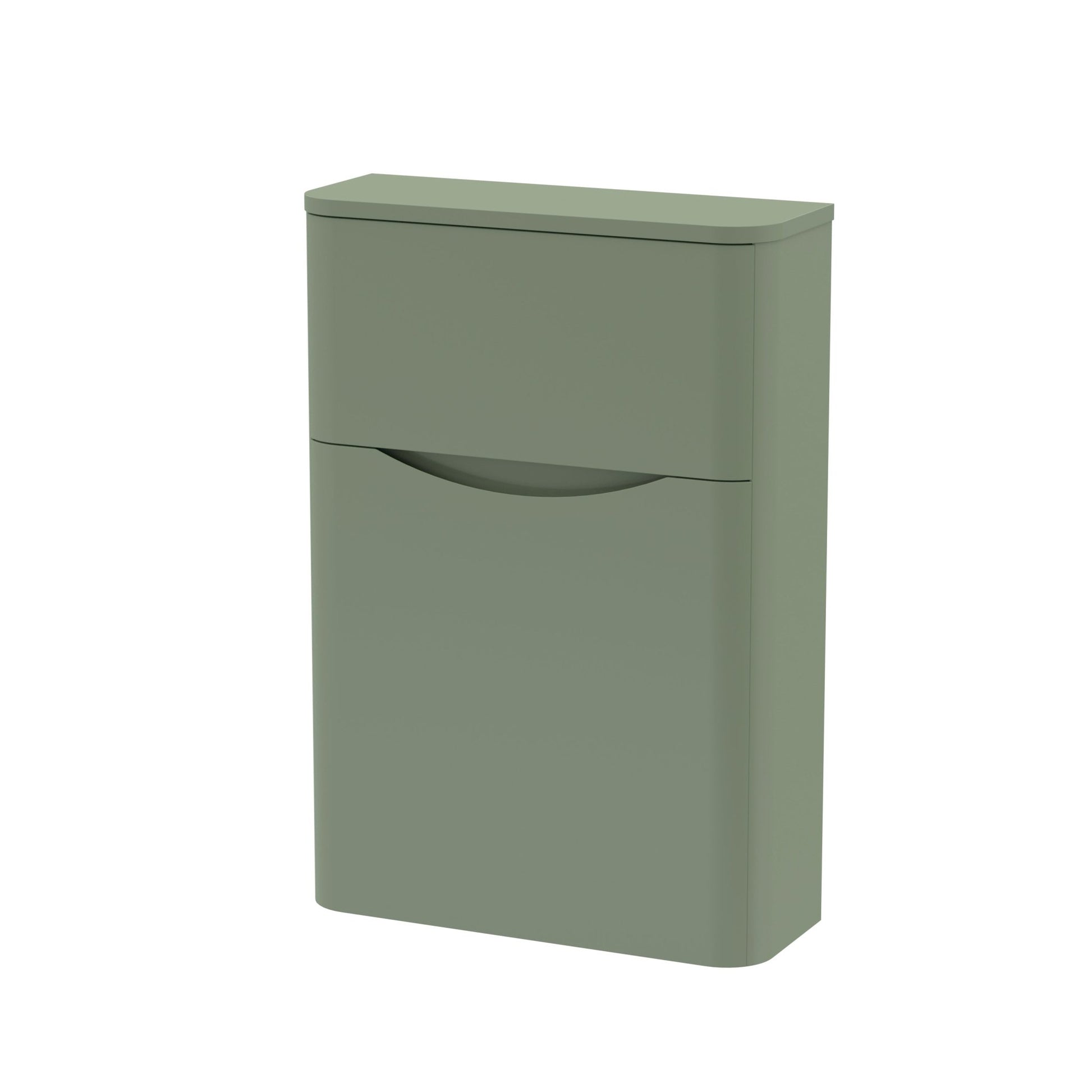 Nui Lunar 550mm Wc Unit Contemporary Satin Green MFC Painted Matt 800x550x205mm - JJ Building Materials