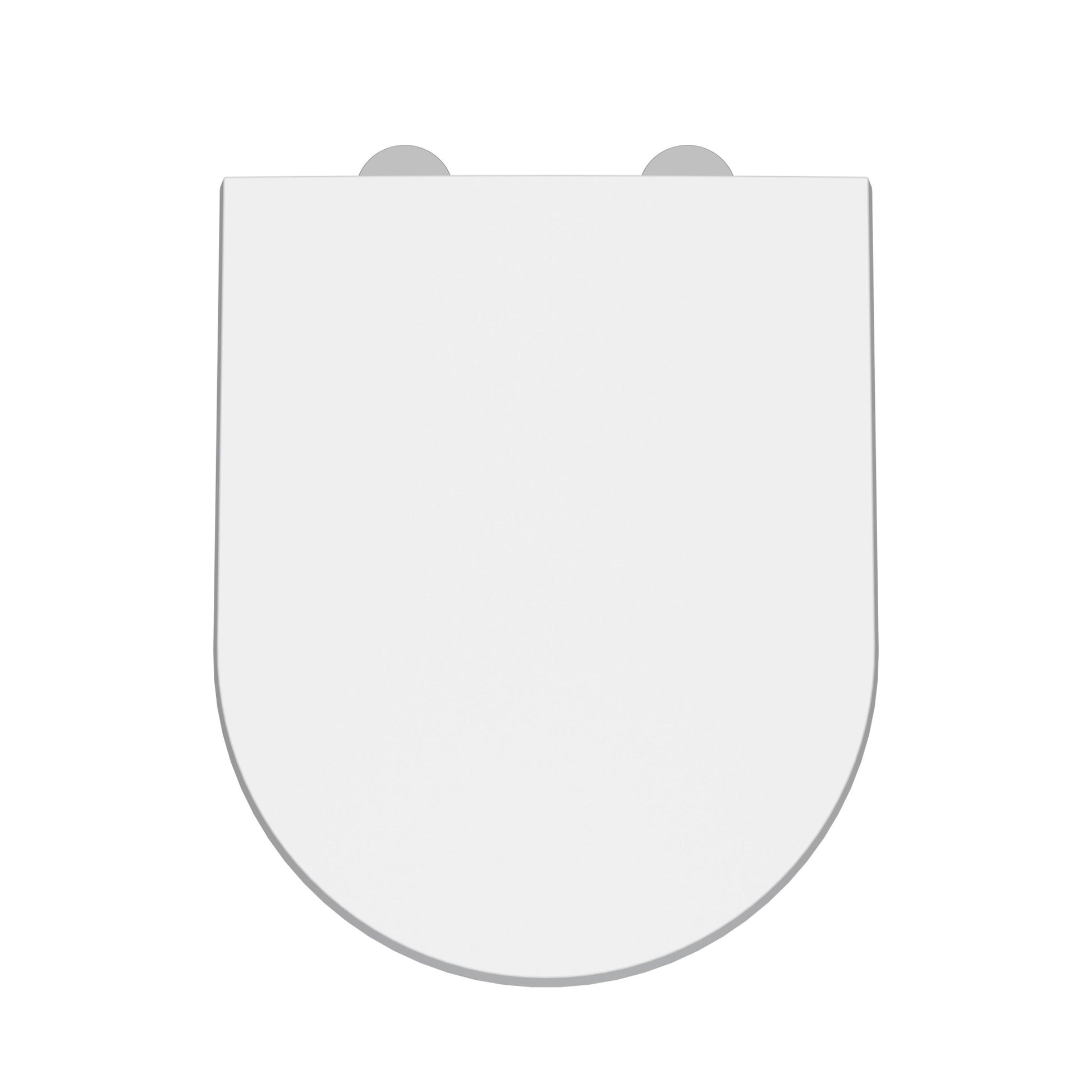 Nui Luxury D Shaped Toilet Seat Contemporary White Stainless Steel Nylon,urea 40x370x450mm - JJ Building Materials