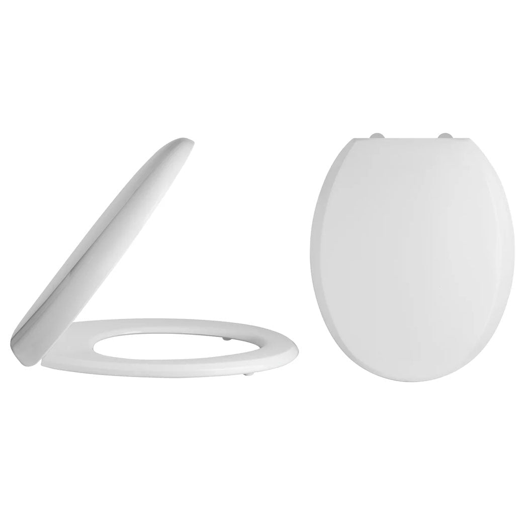 Nui Luxury Soft Close Toilet Seat Contemporary White Stainless Steel Nylon,urea 50x360x450mm - JJ Building Materials