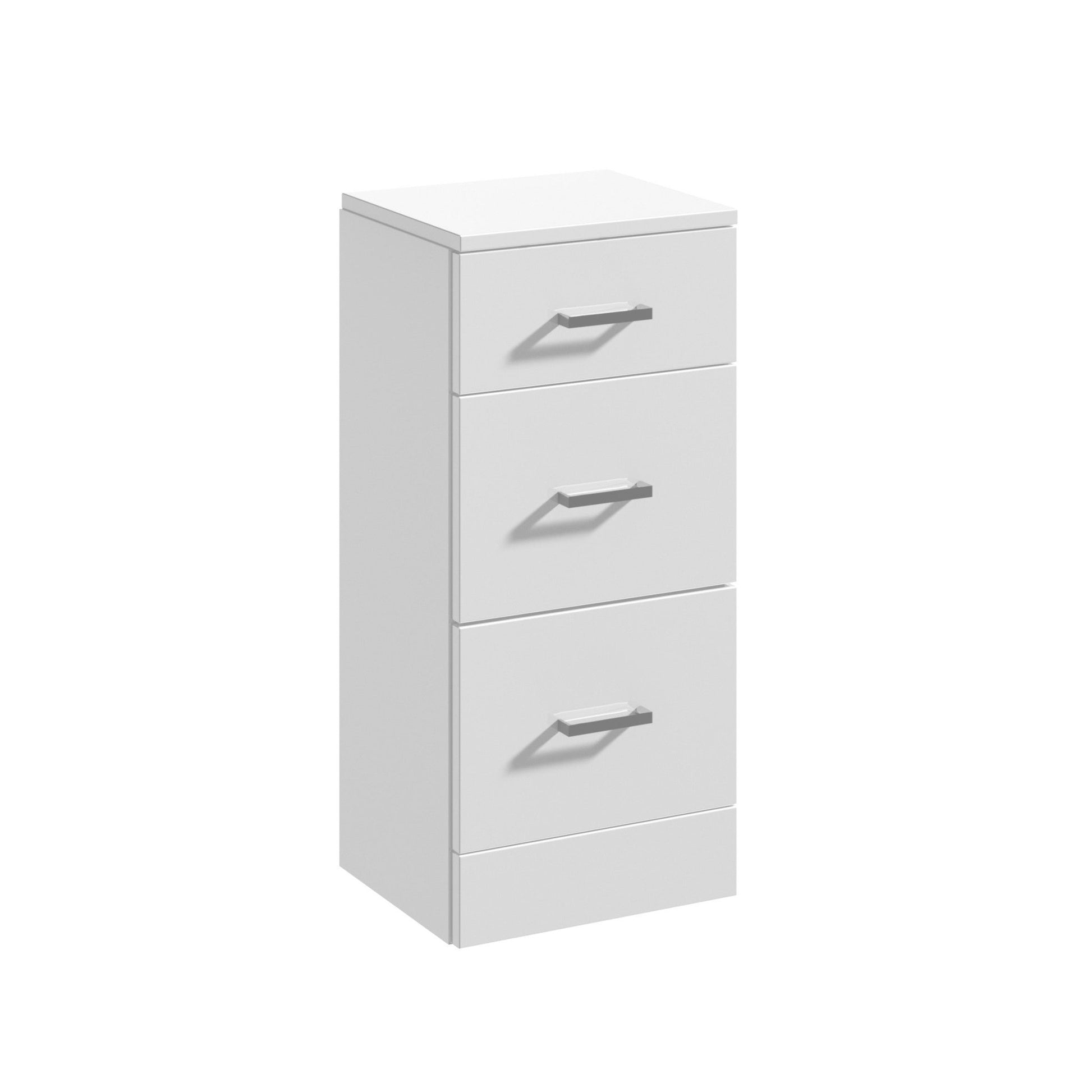 Nui Mayford 3 Drawer Unit Contemporary Gloss White MFC Painted Gloss 766x350x330mm - JJ Building Materials