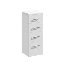 Nui Mayford 4 Drawer Unit Contemporary Gloss White MFC Painted Gloss 766x300x330mm - JJ Building Materials