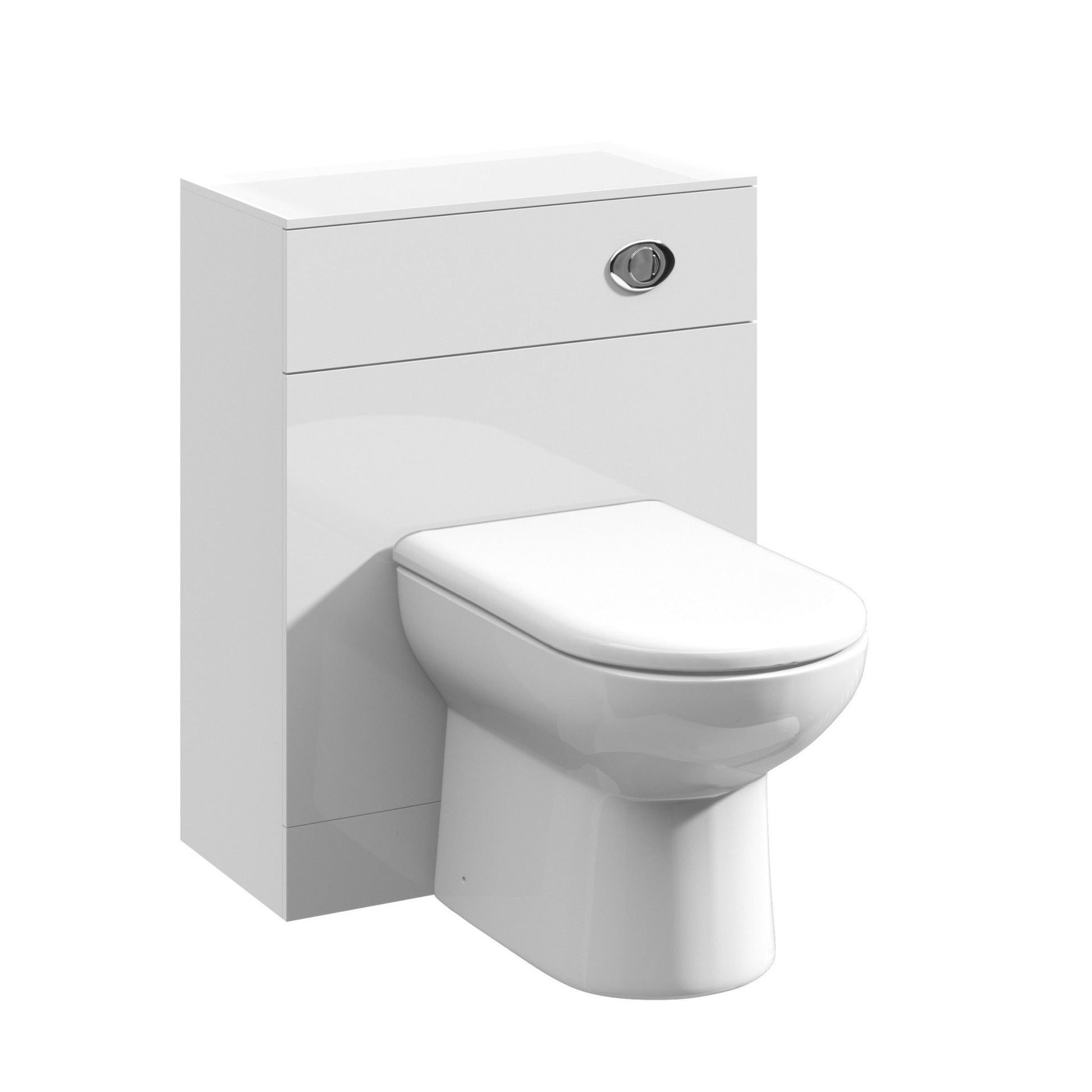 Nui Mayford 600mm Wc Unit Contemporary Gloss White MFC Painted Gloss 766x600x330mm - JJ Building Materials