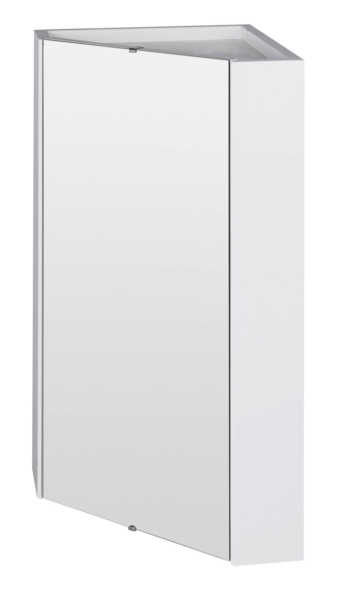 Nui Mayford Corner Mirror Cabinet Contemporary Gloss White MFC Painted Gloss 650x324x324mm - JJ Building Materials