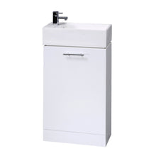 Nui Mayford White Compact Cabinet & Basin Contemporary Gloss White MFC Painted Gloss 835x485x243mm - JJ Building Materials
