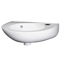 Nui Melbourne 350mm Wall Hung Basin Contemporary White Vitreous China 145x350x280mm - JJ Building Materials
