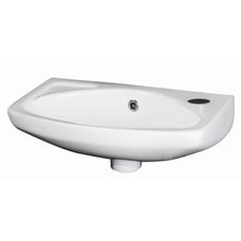 Nui Melbourne 450mm Wall Hung Basin Contemporary White Vitreous China 155x450x280mm - JJ Building Materials