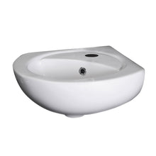 Nui Melbourne Corner Wall Hung Basin Contemporary White Vitreous China 165x450x445mm - JJ Building Materials