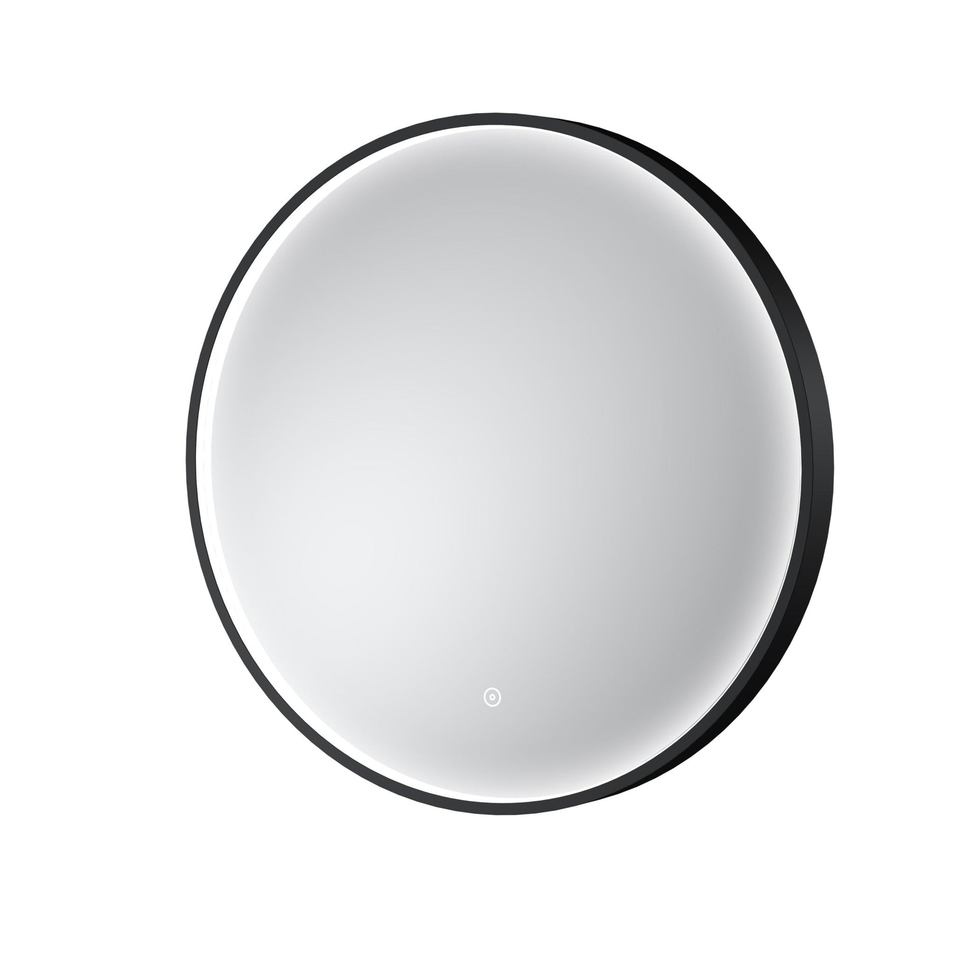 Nui Mensa Black Frame Led Mirror - 600mm Contemporary Aluminium 600x600x47mm - JJ Building Materials