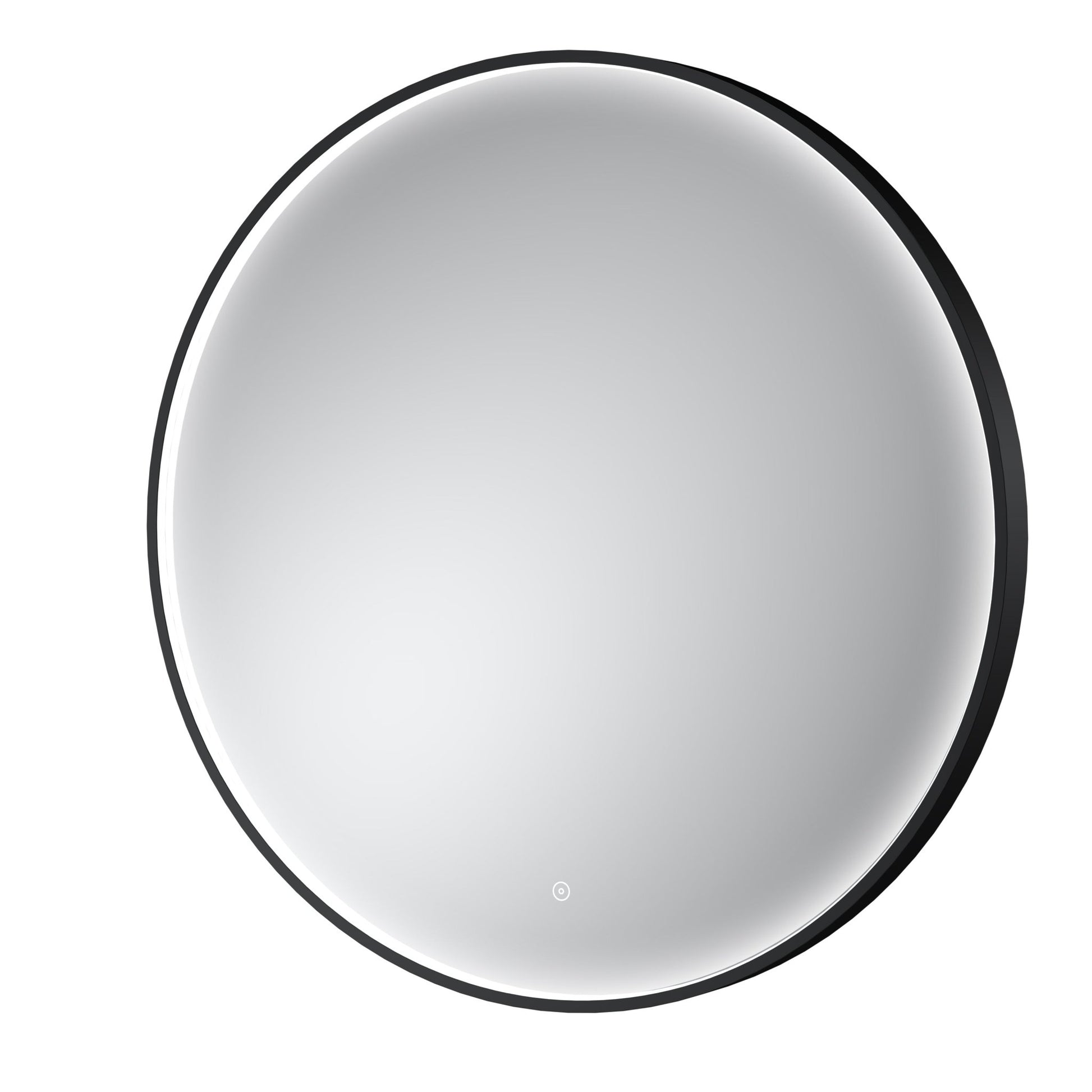 Nui Mensa Black Frame Led Mirror - 800mm Contemporary Aluminium 800x800x47mm - JJ Building Materials