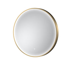 Nui Mensa Brushed Brass Frame Led Mirror - 600mm Contemporary Aluminium 600x600x47mm - JJ Building Materials