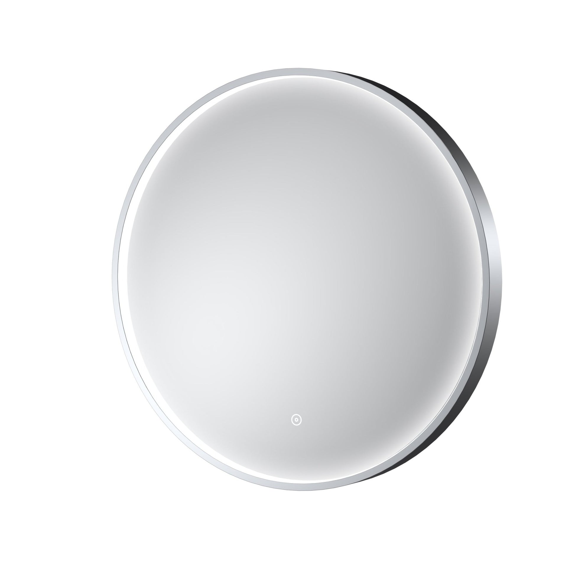 Nui Mensa Polished Chrome Frame Led Mirror - 600mm Contemporary Aluminium 600x600x47mm - JJ Building Materials