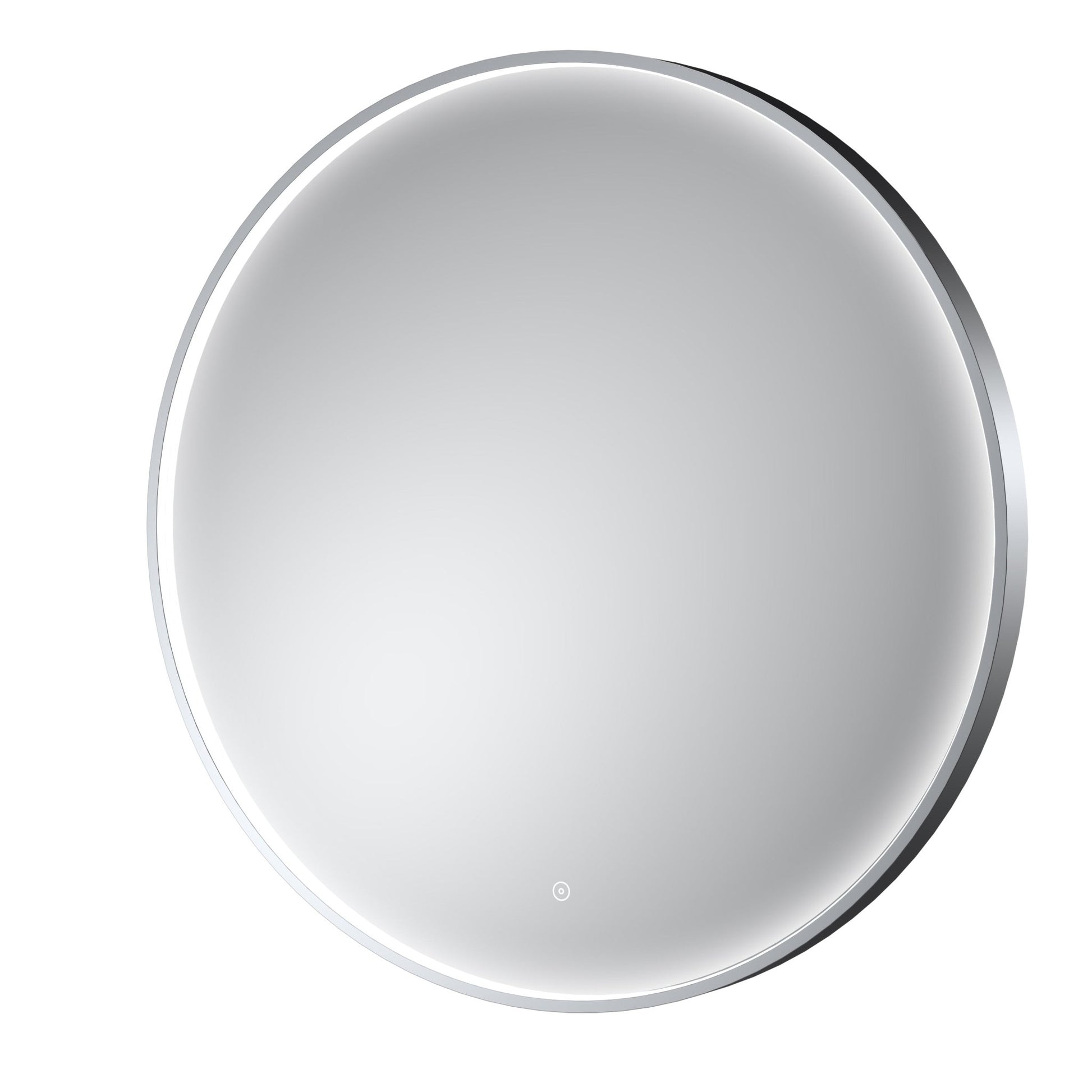 Nui Mensa Polished Chrome Frame Led Mirror - 800mm Contemporary Aluminium 800x800x47mm - JJ Building Materials