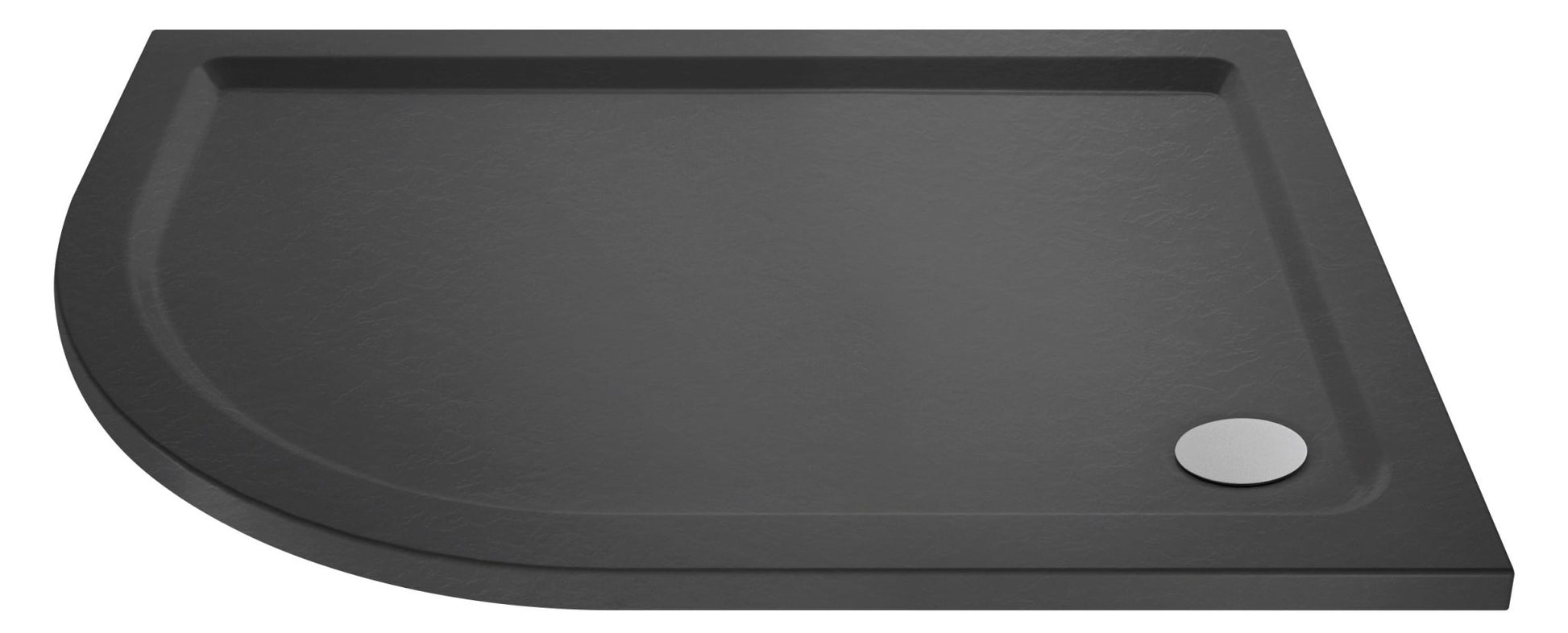 Nui Offset Quadrant Trays Offset Quadrant Shower Tray Lh 1200 X 800mm Contemporary Grey Slate Acrylic Capped ABS Caco3 And Pu - JJ Building Materials