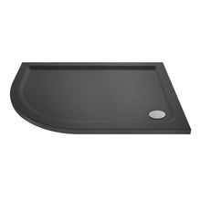Nui Offset Quadrant Trays Offset Quadrant Shower Tray Lh 1200 X 900mm Contemporary Grey Slate Acrylic Capped ABS Caco3 And Pu - JJ Building Materials