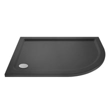 Nui Offset Quadrant Trays Offset Quadrant Shower Tray Rh 1200 X 900mm Contemporary Grey Slate Acrylic Capped ABS Caco3 And Pu - JJ Building Materials