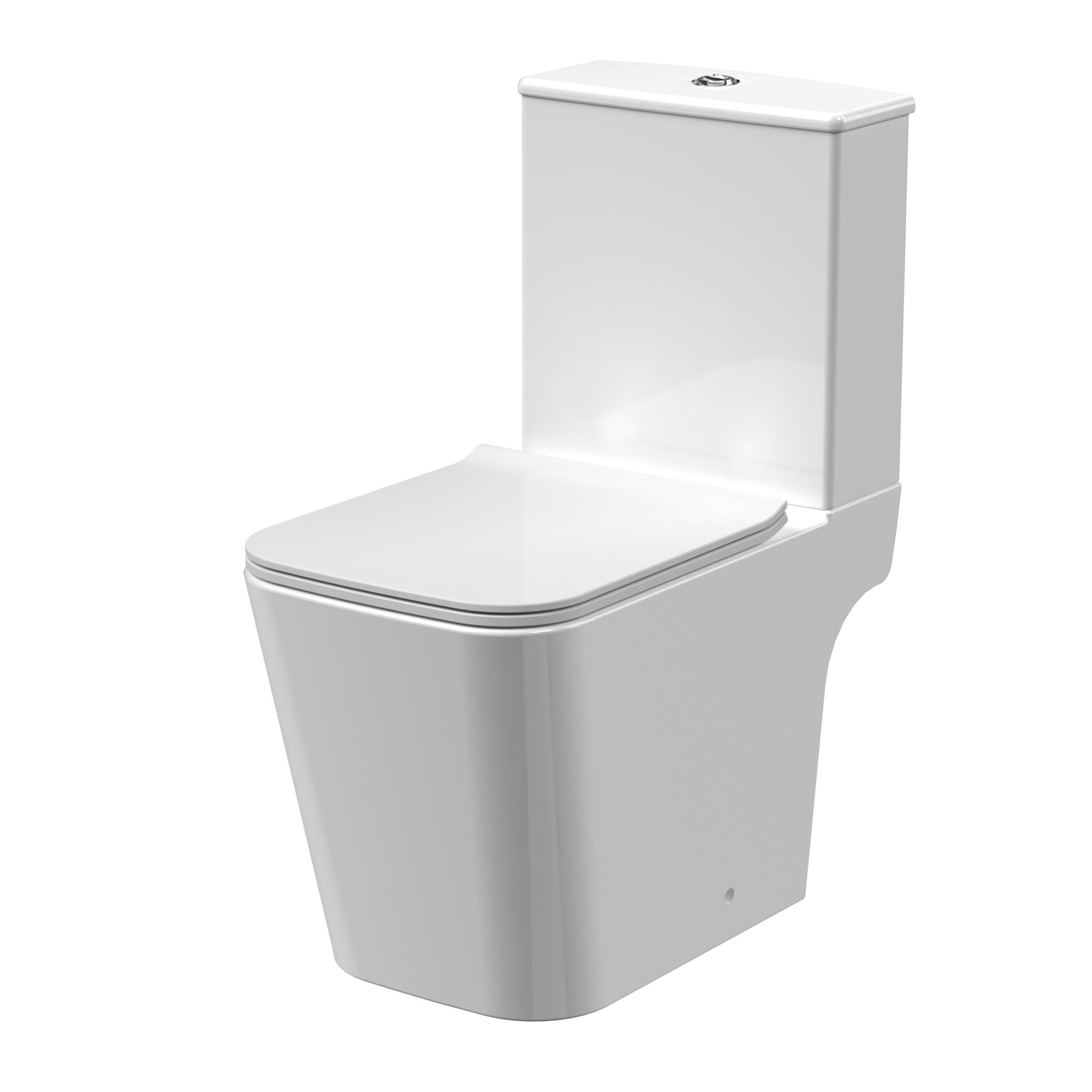 Nui Orlen Rimless Pan, Cistern & Soft Close Seat Contemporary White Vitreous China 785x365x650mm - JJ Building Materials