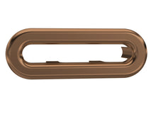 Nui Oval Overflow Cover Contemporary Brushed Bronze ABS 19x54x10mm - JJ Building Materials