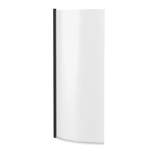 Nui P - bath Screen Contemporary Matt Black Aluminium 1430x715x185mm - JJ Building Materials
