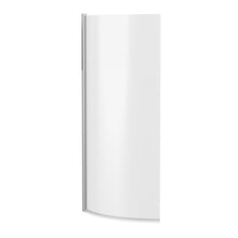 Nui P' Curved Bath Screen (5mm Glass) Contemporary Chrome Aluminium 1430x715x185mm - JJ Building Materials