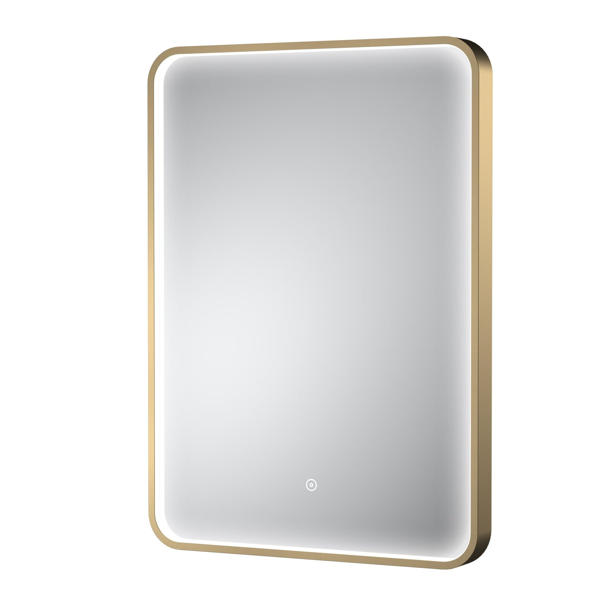 Nui Pictor Brushed Brass Frame Led Mirror - 700 X 500mm Contemporary Aluminium 700x500x47mm - JJ Building Materials