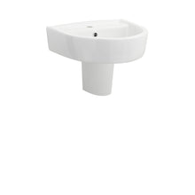 Nui Provost 420mm Basin & Semi Pedestal Contemporary White Vitreous China 450x420x380mm - JJ Building Materials