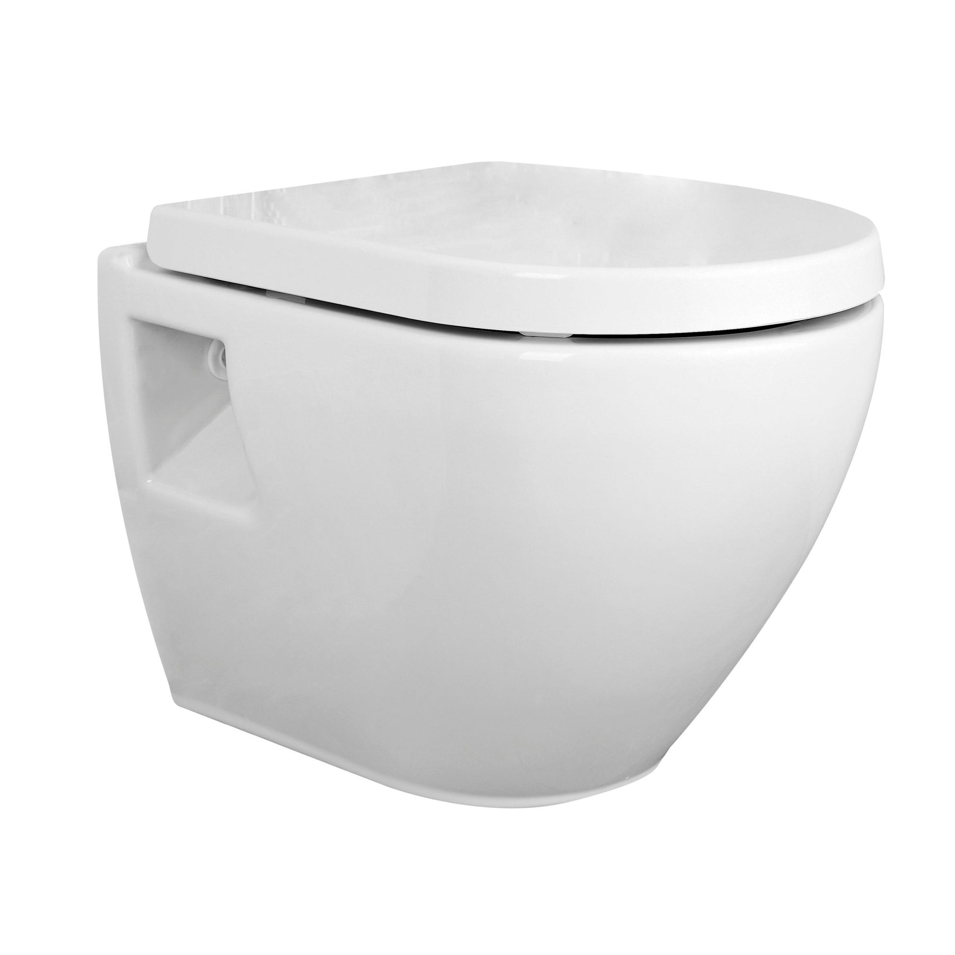 Nui Provost Wall Hung Pan Contemporary White Vitreous China 350x355x510mm - JJ Building Materials