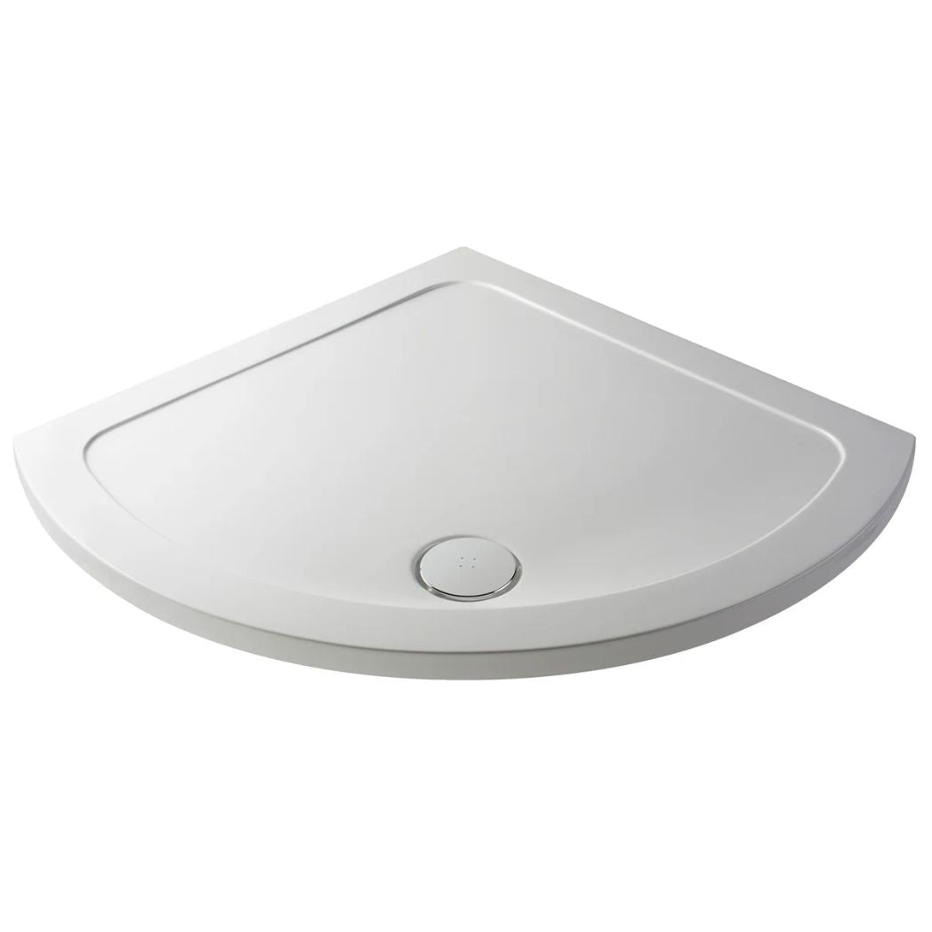 Nui Quadrant Trays Single Entry Shower Tray 914x914mm Contemporary White Acrylic Capped ABS Caco3 And Pu - JJ Building Materials