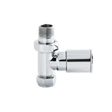 Nui Radiator Valves Straight Radiator Valve Pack (pairs) Contemporary Chrome Steel 81x30x70mm - JJ Building Materials