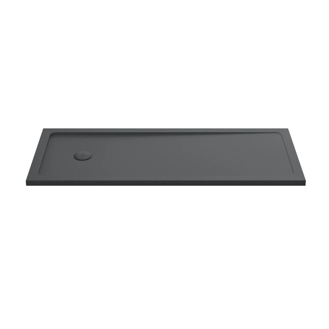 Nui Rectangular Trays Bath Replacement Shower Tray 1700 X 700mm Contemporary Grey Slate Acrylic Capped ABS Caco3 And Pu - JJ Building Materials
