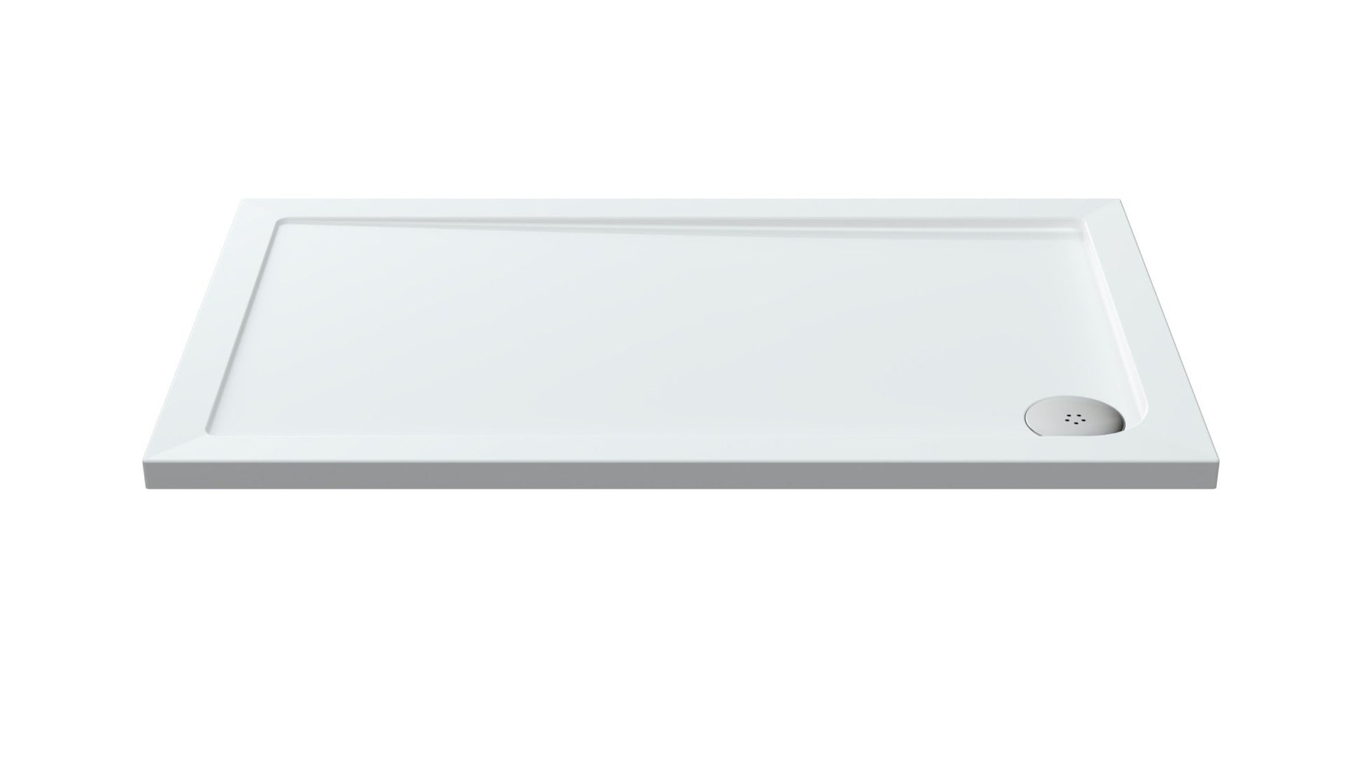 Nui Rectangular Trays Rectangular Shower Tray 1200 X 700mm Contemporary White Acrylic Capped ABS Caco3 And Pu - JJ Building Materials