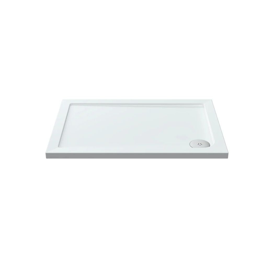 Nui Rectangular Trays Rectangular Shower Tray 1200 X 760mm Contemporary White Acrylic Capped ABS Caco3 And Pu - JJ Building Materials