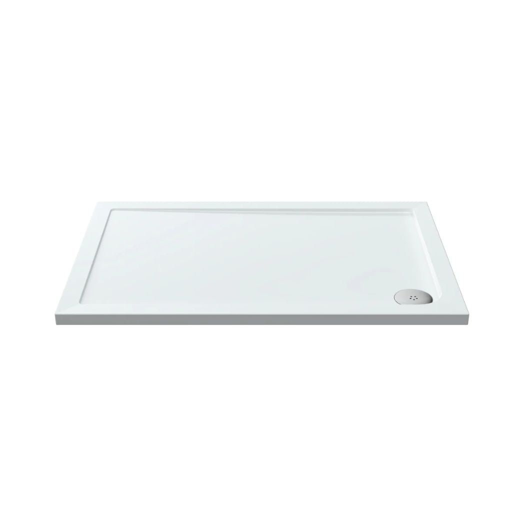 Nui Rectangular Trays Rectangular Shower Tray 1200 X 800mm Contemporary White Acrylic Capped ABS Caco3 And Pu - JJ Building Materials
