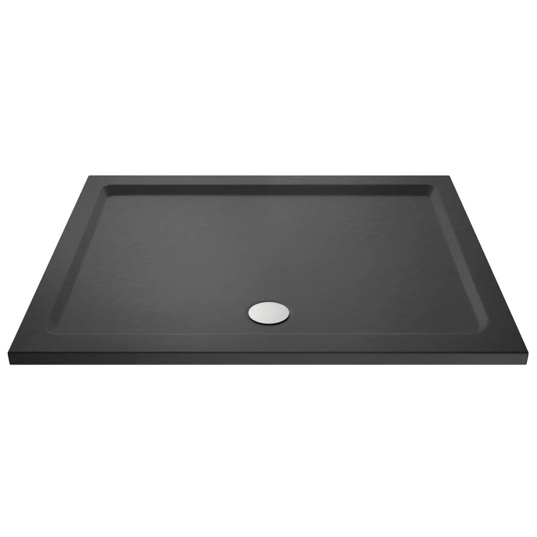 Nui Rectangular Trays Rectangular Shower Tray 1800 X 900mm Contemporary Grey Slate Acrylic Capped ABS Caco3 And Pu - JJ Building Materials