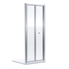Nui Rene 1900 X 1000mm Bi - fold Shower Door Contemporary Chrome Aluminium 1900x990x39mm - JJ Building Materials