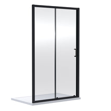 Nui Rene 1900 X 1700mm Sliding Shower Door Contemporary Matt Black Aluminium 1900x1690x44mm - JJ Building Materials