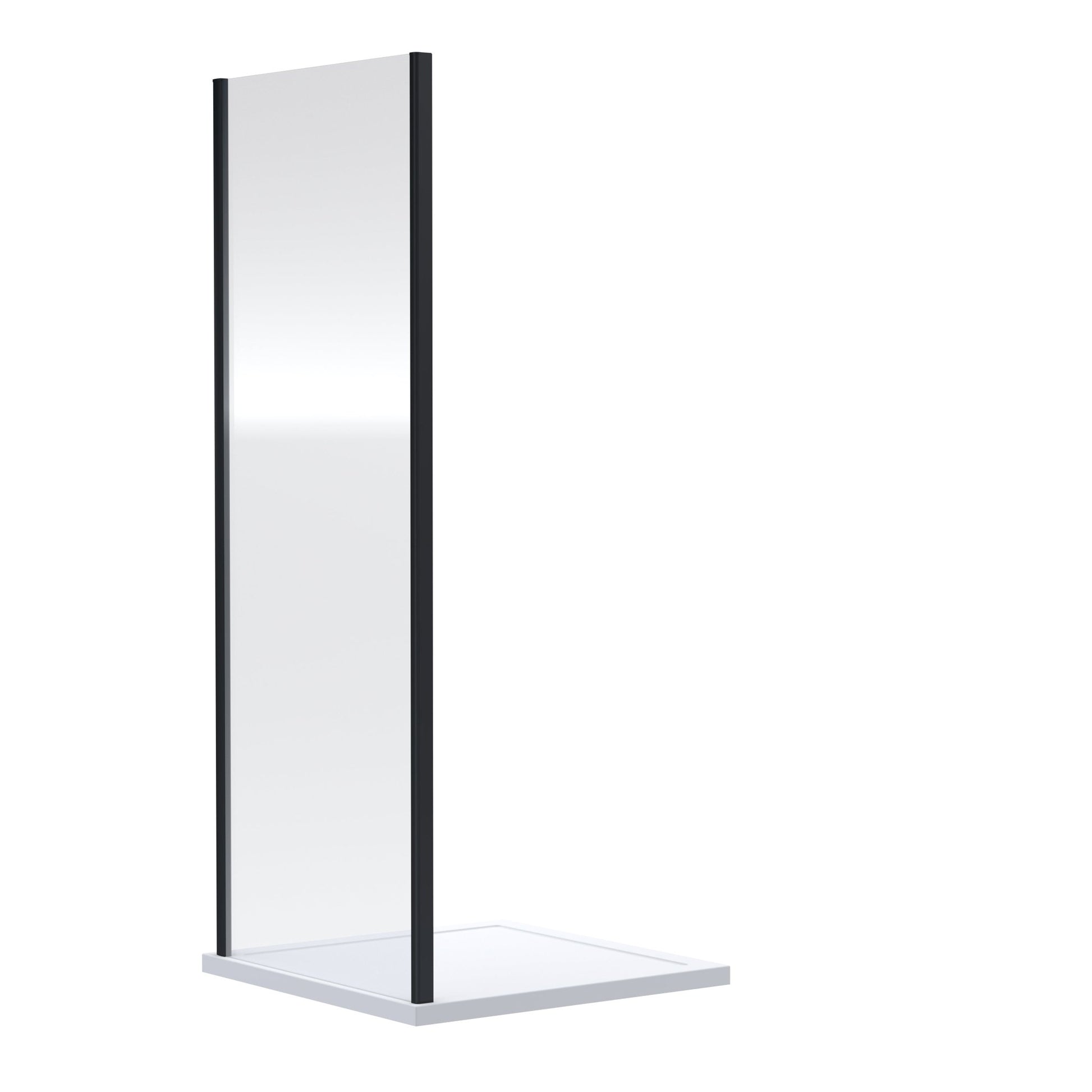Nui Rene 1900 X 700mm Side Panel Contemporary Matt Black Aluminium 1900x690x31mm - JJ Building Materials