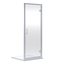 Nui Rene 1900 X 760mm Hinged Shower Door Contemporary Chrome Aluminium 1900x750x44mm - JJ Building Materials