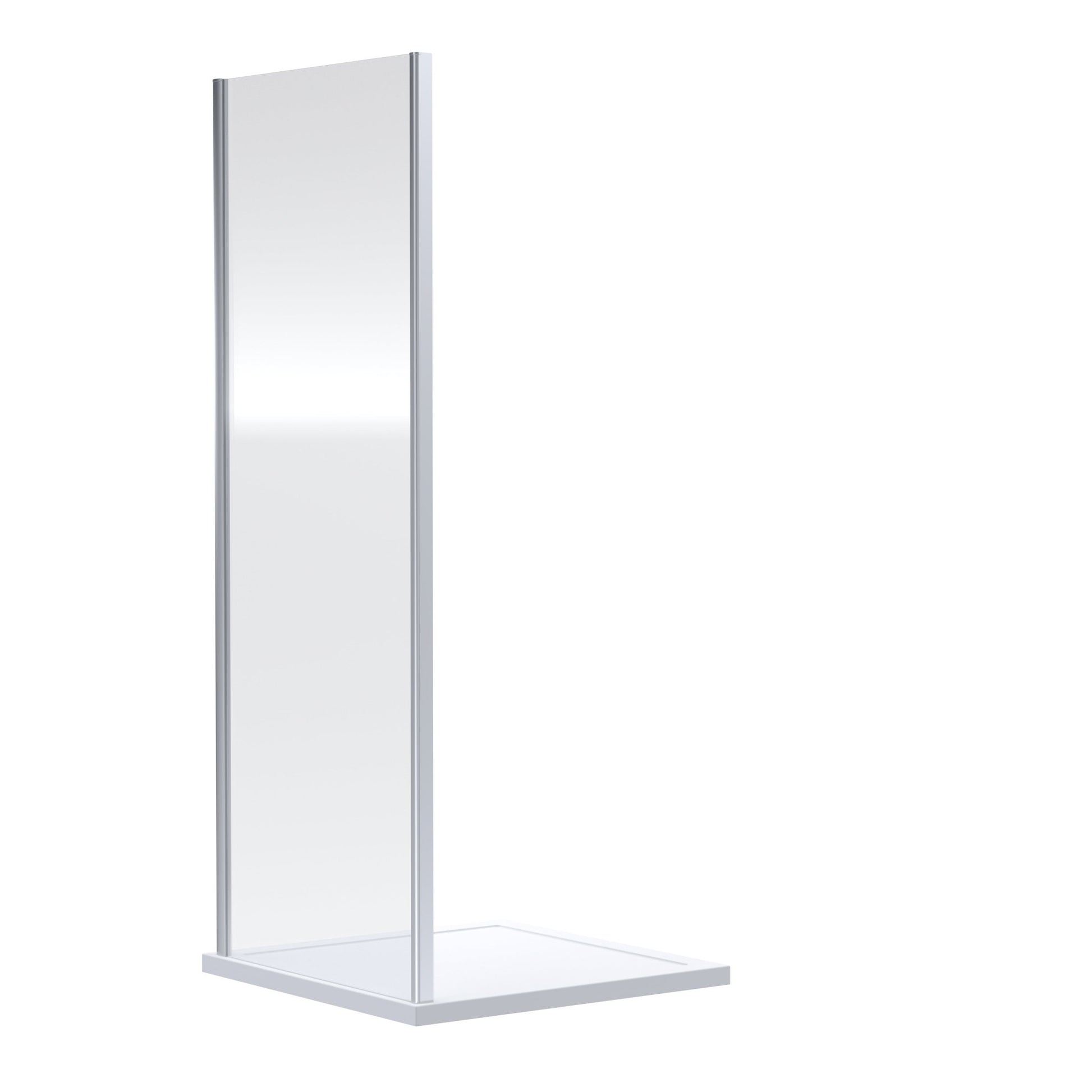 Nui Rene 1900 X 760mm Side Panel Contemporary Chrome Aluminium 1900x750x31mm - JJ Building Materials