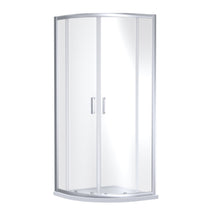 Nui Rene 1900 X 800 X 800mm Quandrant Shower Enclosure Contemporary Chrome Aluminium 1900x780x780mm - JJ Building Materials