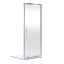 Nui Rene 1900 X 800mm Pivot Shower Door Contemporary Chrome Aluminium 1900x795x44mm - JJ Building Materials